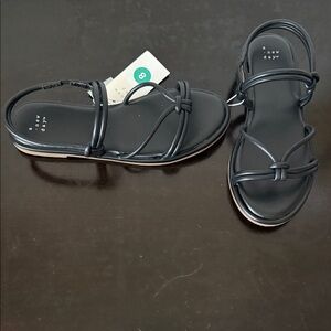 A New Day Strappy Black Sandals
